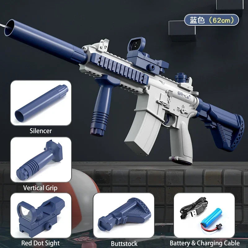 M416 Water Gun Fully Automatic Shooting Toy Summer M416 Water Gun Battle Beach Outdoor Entertainment Children'S and Adult Toys