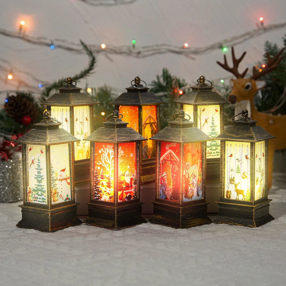 Jolly Santa LED Christmas Lantern
