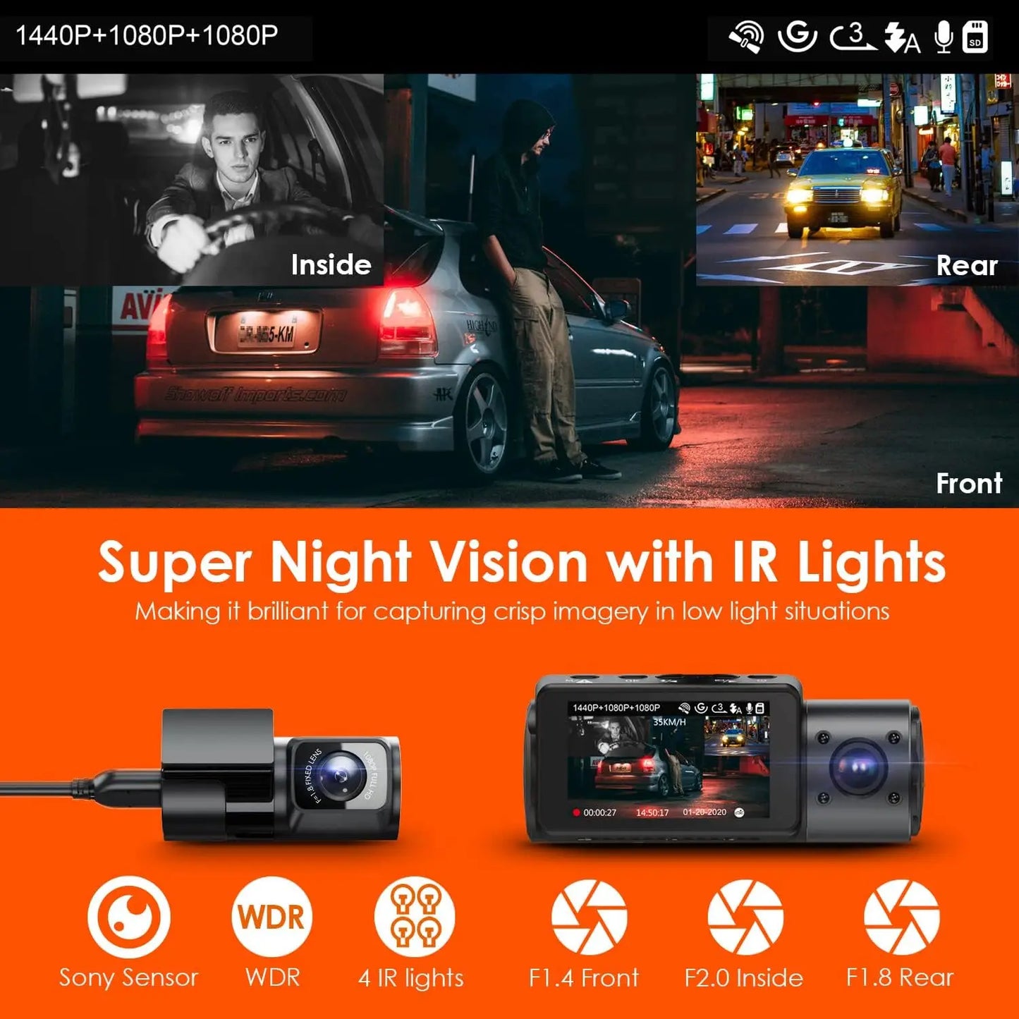 Vantrue N4 Triple Dash Cam