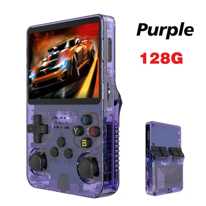Retro R36S Handheld Video Game Console 3.5 Inch IPS Screen with 128GB Preloaded Games