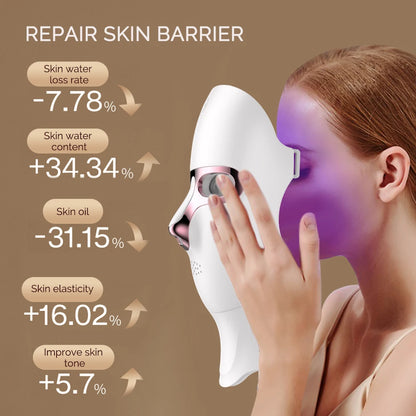 7 Colors Photon Facial LED Mask Red Light Therapy anti Aging Face Neck Beauty Mask Relaxation Treatment