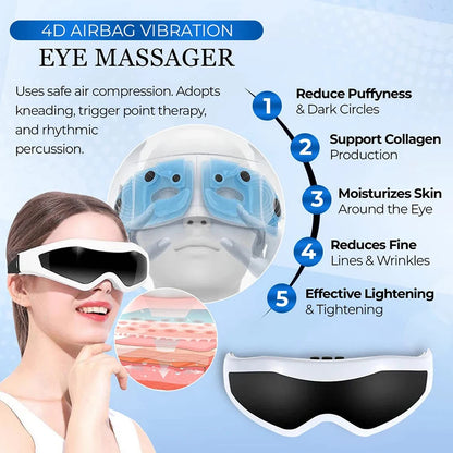 6D Smart Eye Massager with Heat and Music