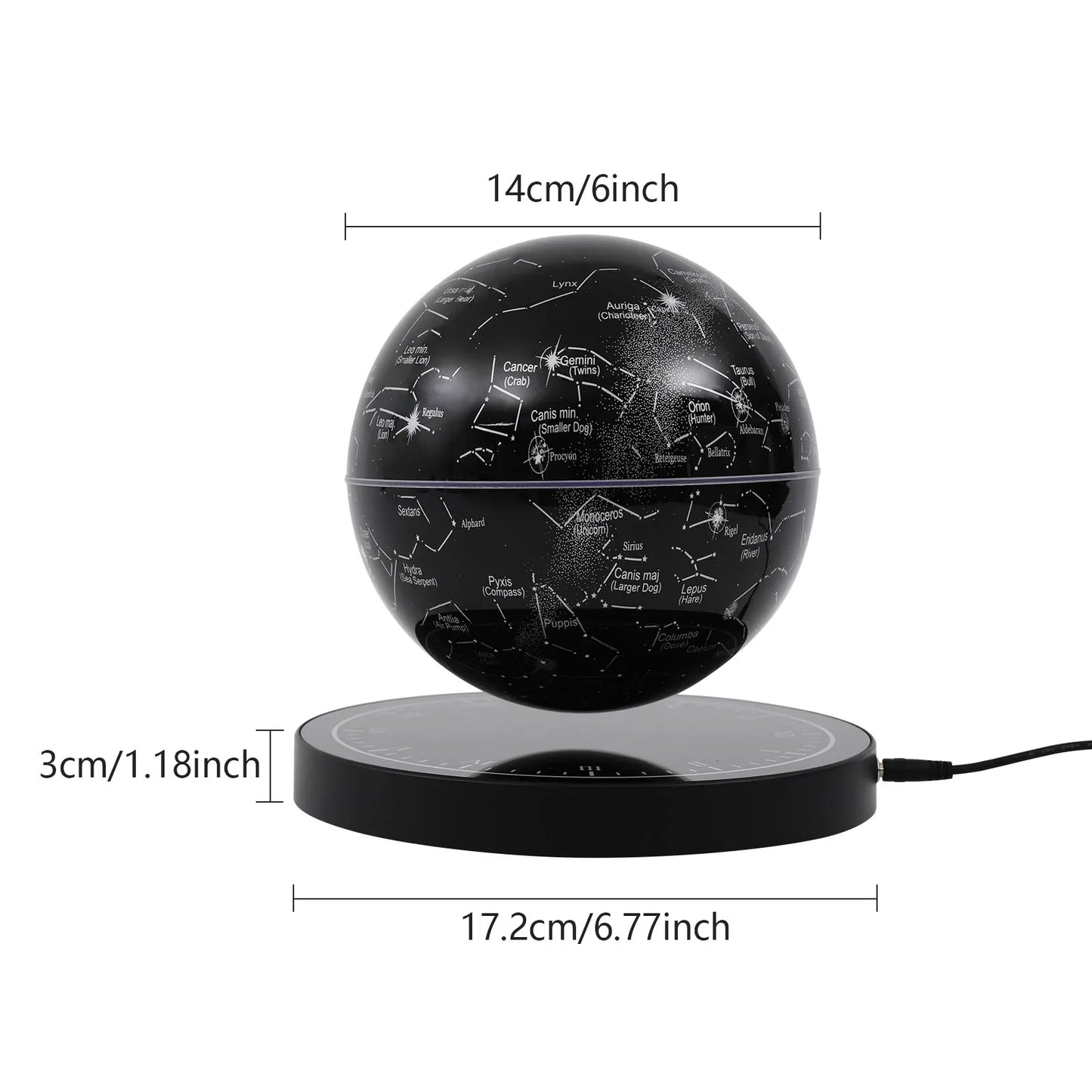 Dark Matter Floating Stardust LED Globe