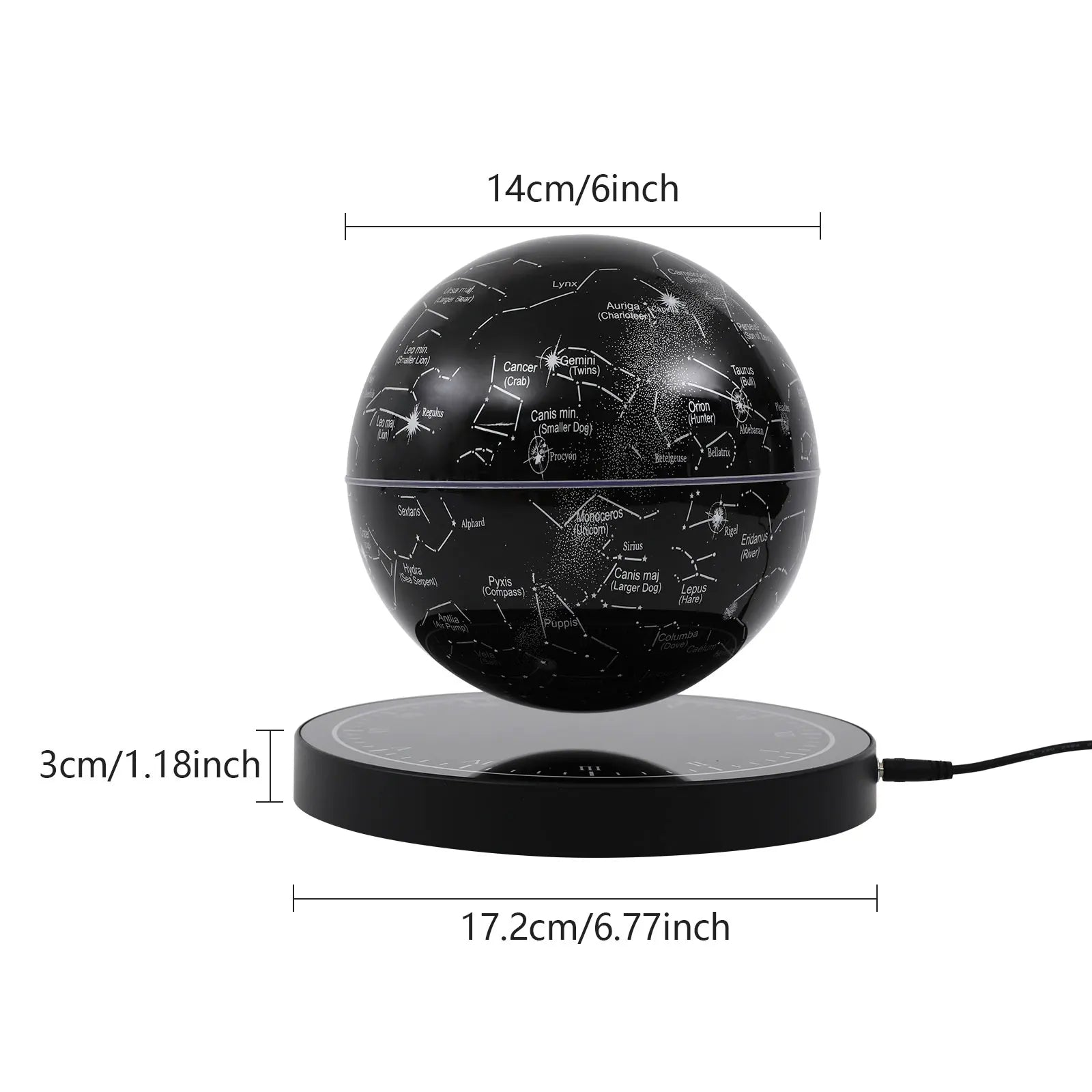 Dark Matter Floating Stardust LED Globe