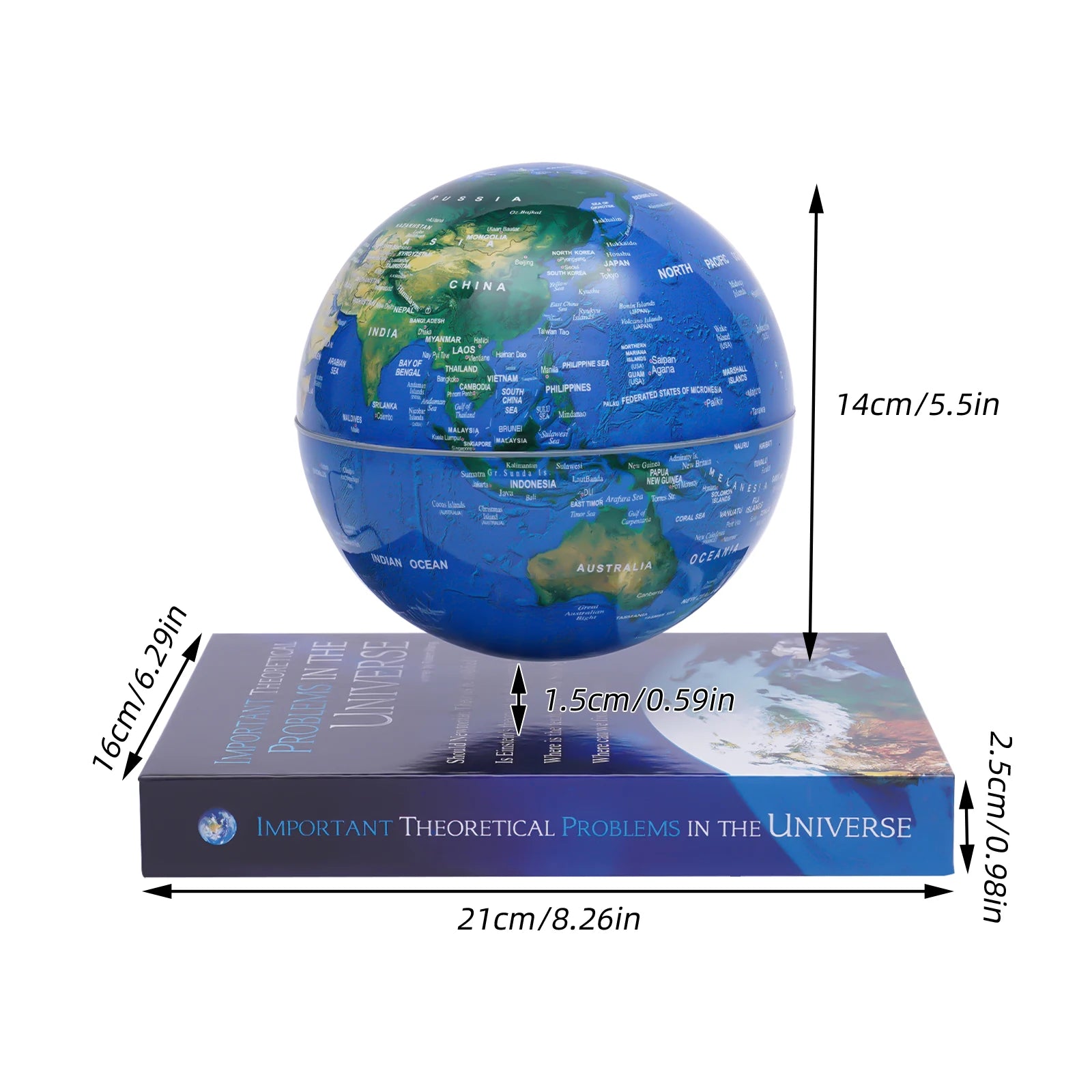Geographic Floating Stardust LED Globe