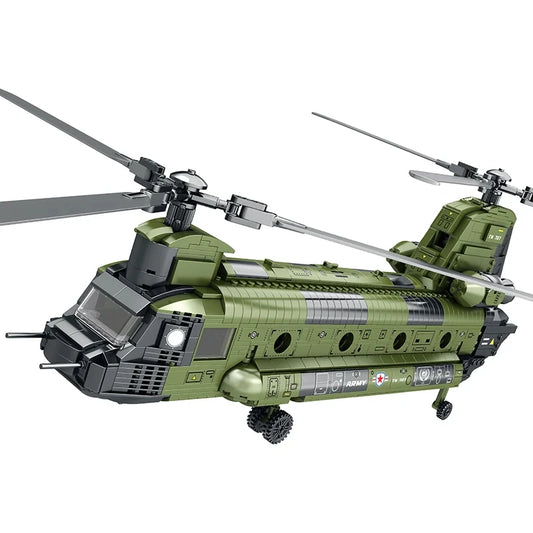 1622PCS CH-47 Chinook Transport Plane Building Blocks Toy