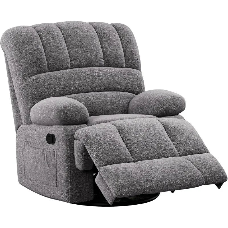 Everwood Oversized Swivel Rocker Recliner Chair 