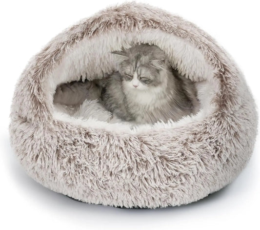 Cozy Winter Cat Cave Bed