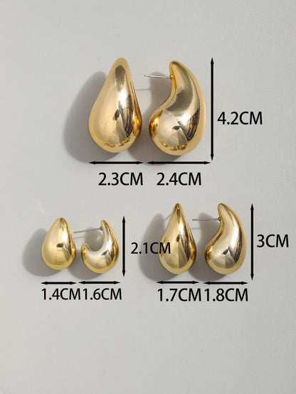 Vintage Gold-Plated Teardrop Earrings & Pendant