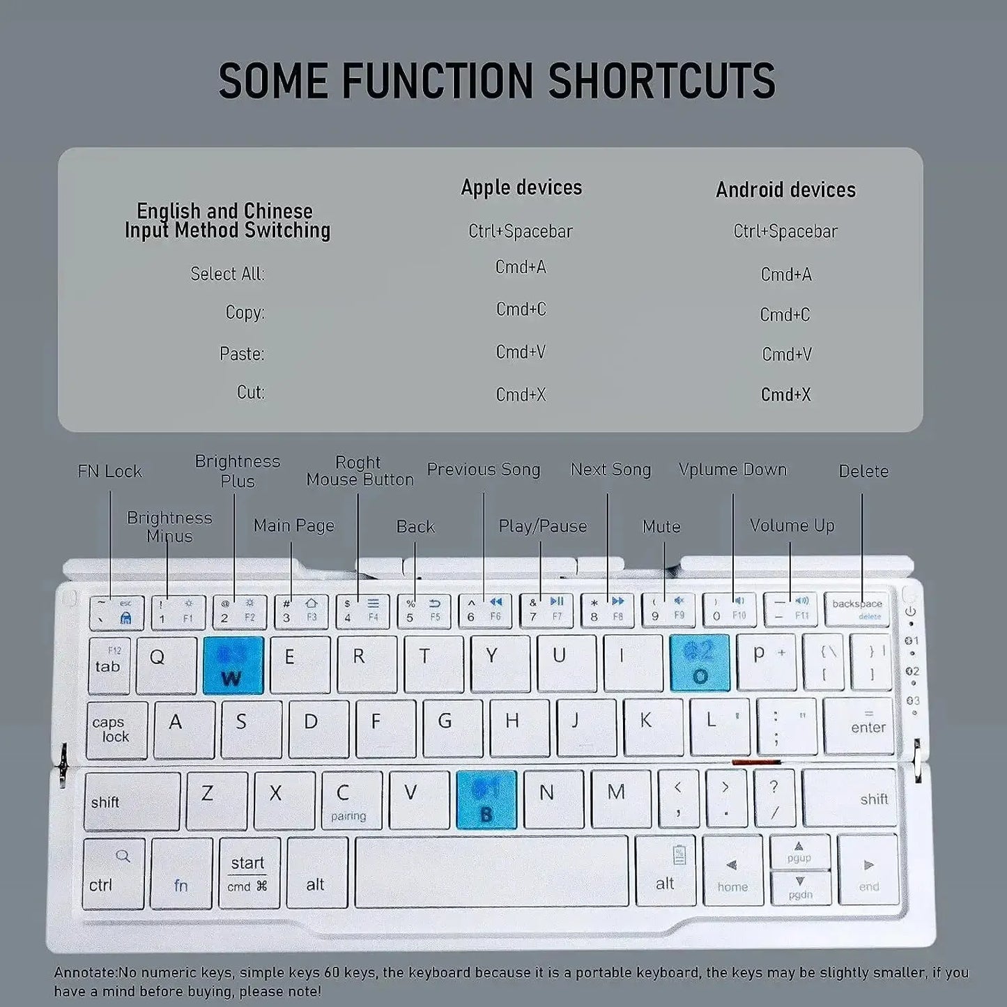 BOW Foldable Bluetooth Mini Keyboard