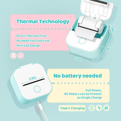 Phomemo T02 Mini Thermal Printer Wireless Mini Pocket Printer