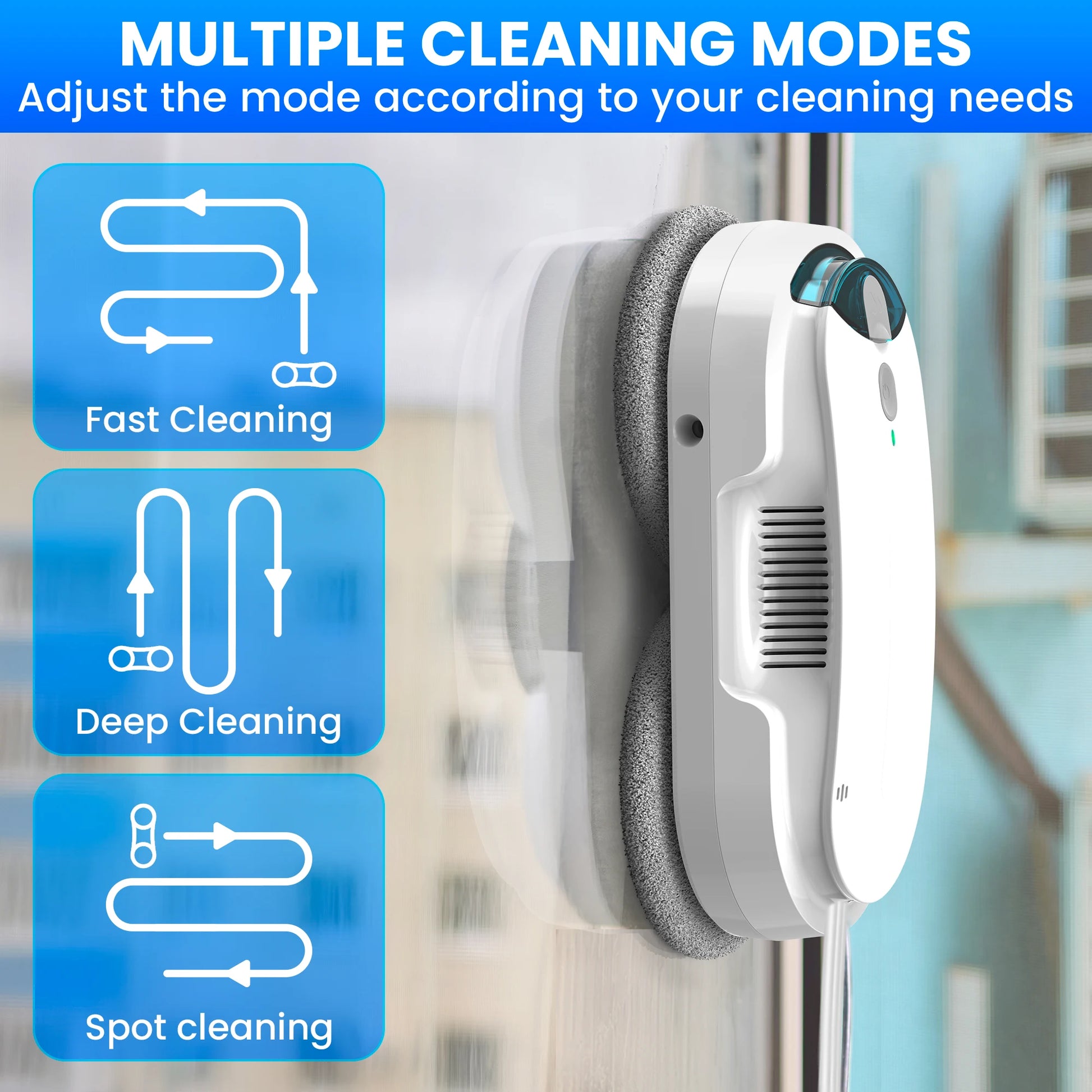 W1 Window Cleaning Robot with Automatic Water Spraying Function