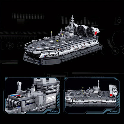 Military Bison Hovercraft and J-15 Fighter Building Block Toys