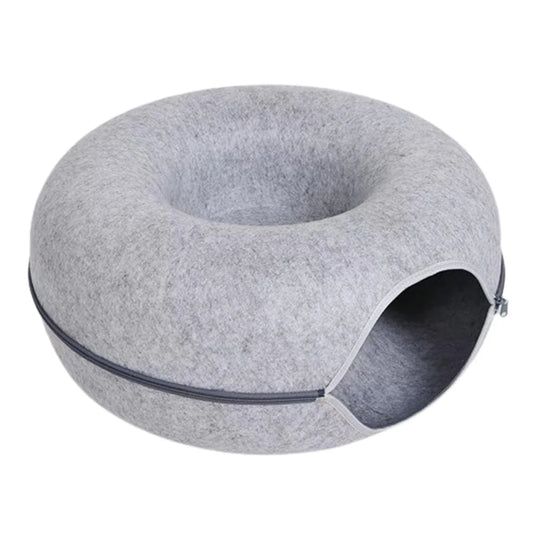 Cozy Donut Cat Bed Tunnel
