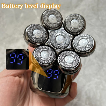 Head Shavers for Bald Men Rotary Electric Razor Cordless Shaver for Men Multifunctional Electric Razors for Bald Men Waterproof