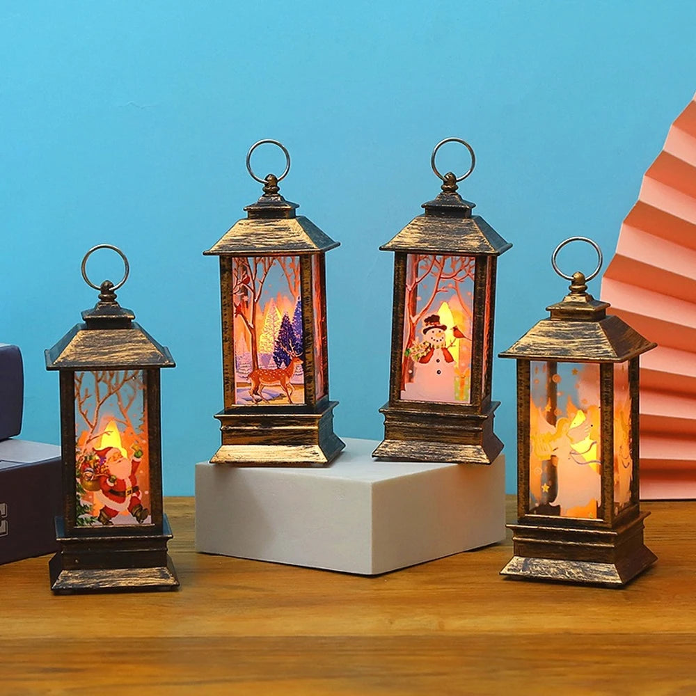Jolly Santa LED Christmas Lantern