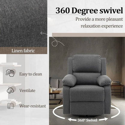 Calvian 360 Swivel Rocker Recliner Chair