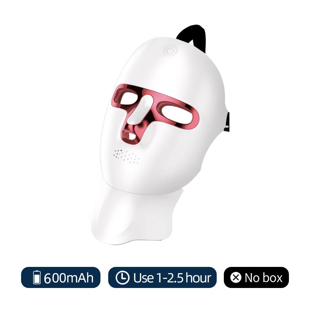 7 Colors Photon Facial LED Mask Red Light Therapy anti Aging Face Neck Beauty Mask Relaxation Treatment