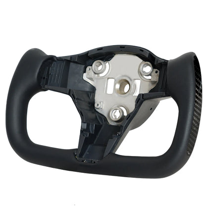 Novaacc White Yoke Steering Wheel for Tesla