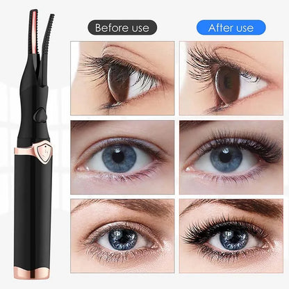 Electric Eyelash Curler Heated Eyelash Curler Portable USB Rechargeable Quick Natural Long Lasting Curling