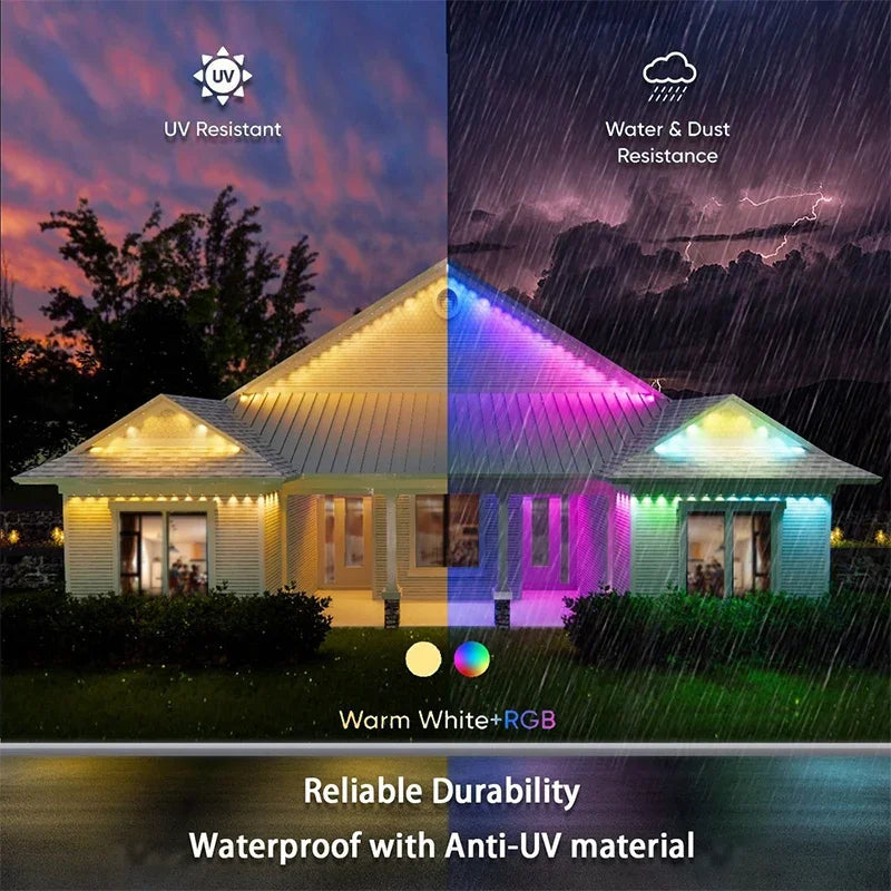 Smart WIFI RGBIC Outdoor Permanent Lights