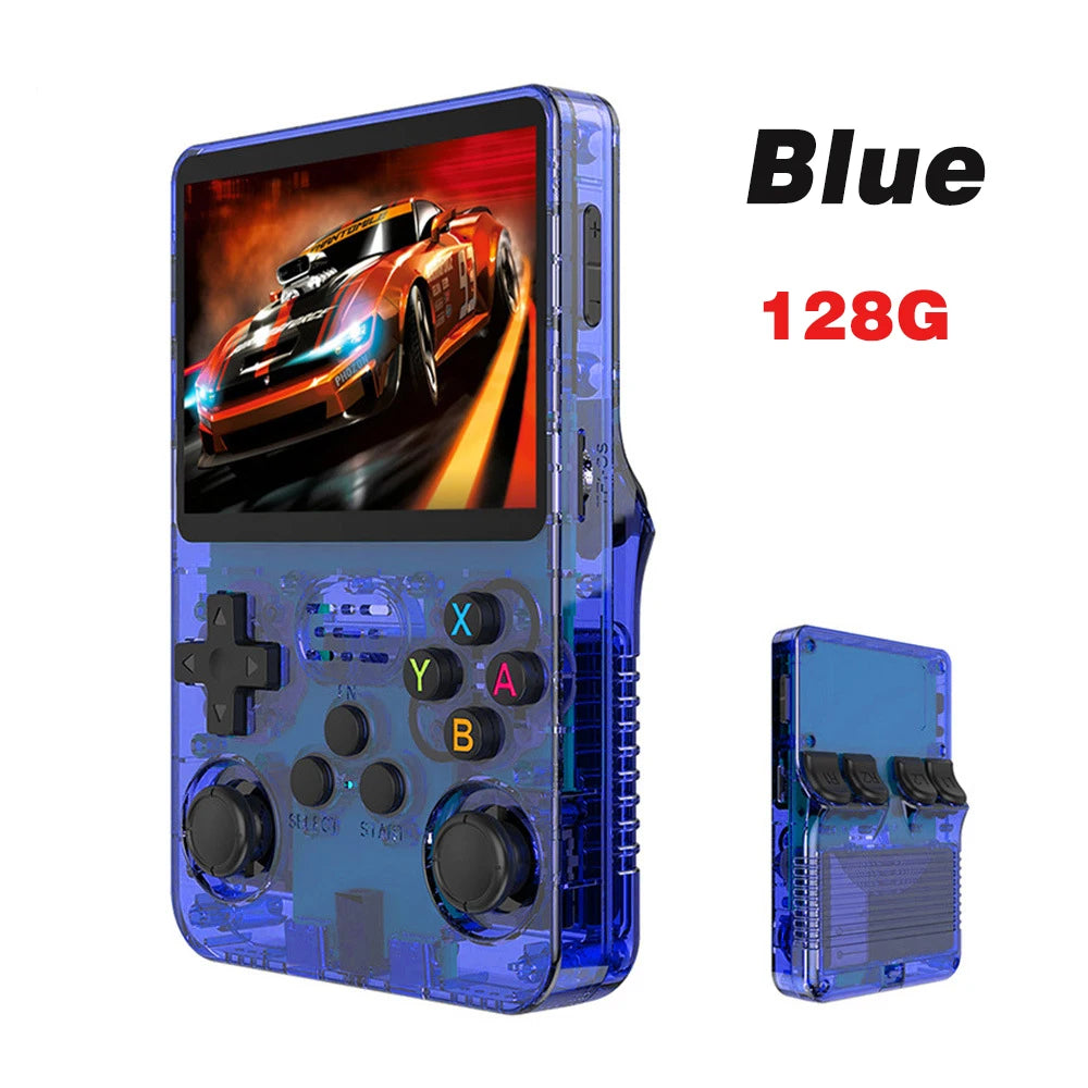 Retro R36S Handheld Video Game Console 3.5 Inch IPS Screen with 128GB Preloaded Games