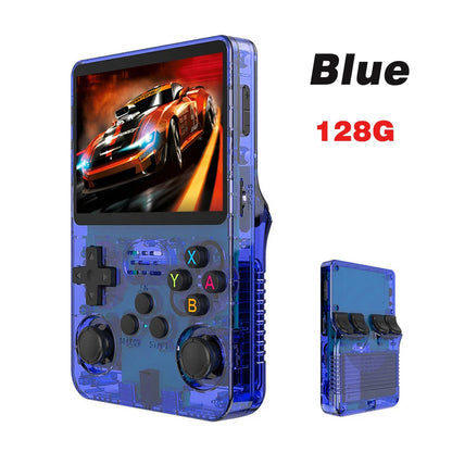 Retro R36S Handheld Video Game Console 3.5 Inch IPS Screen with 128GB Preloaded Games