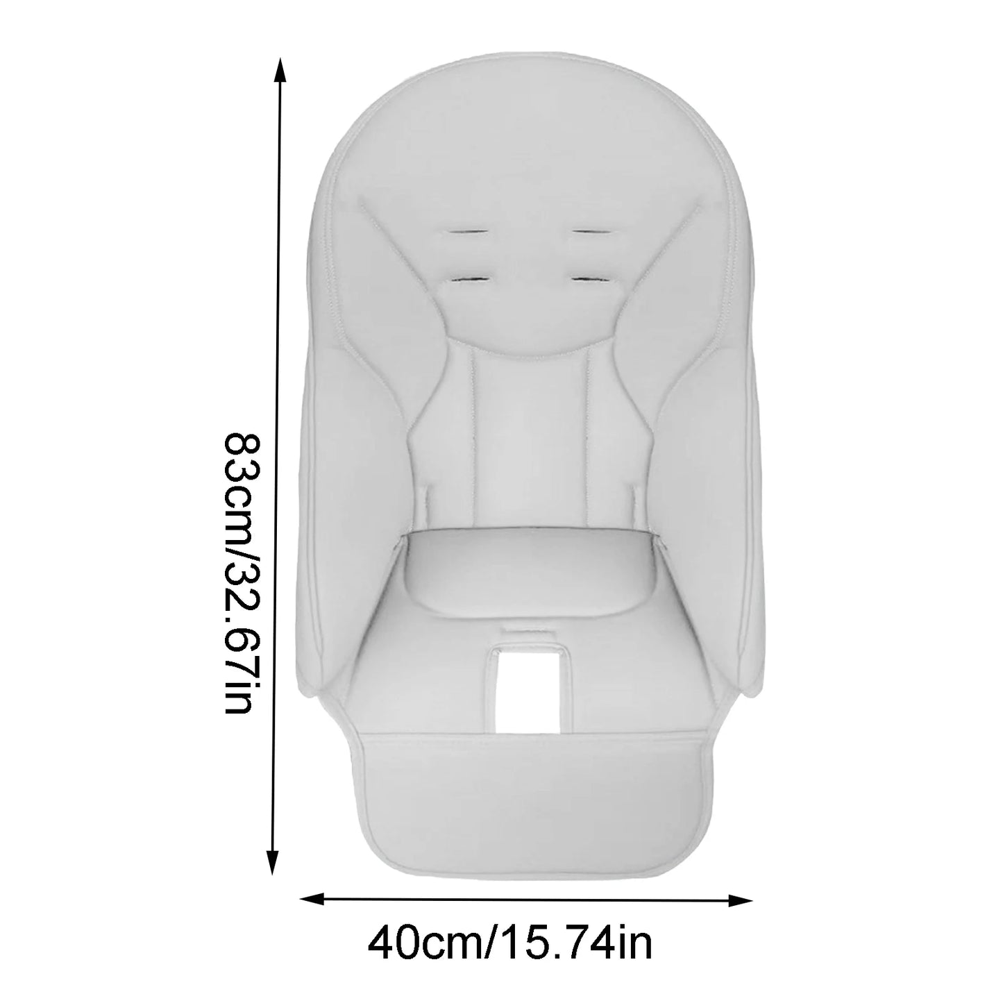 Portable Dining Chair Cover Baby PU Leather Dining Chair Pad Soft Multifunctional Seat Cover with Padding for Kids Children