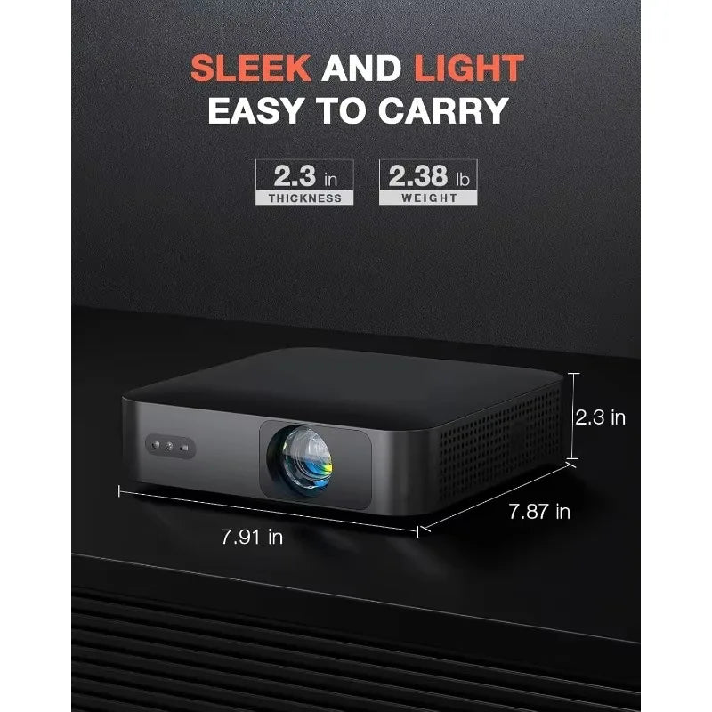 VOPLLS Mini Projector with WiFi & Bluetooth, 550ANSI Native 1080P