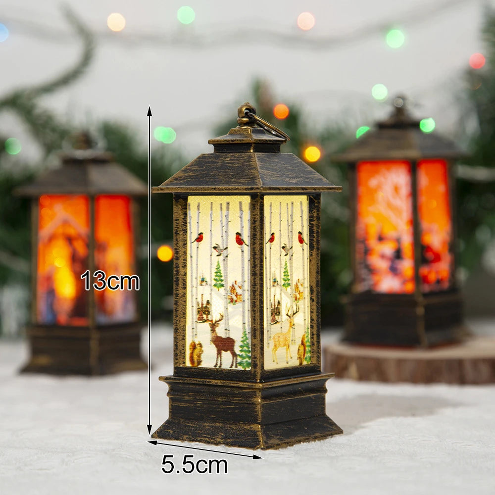 Jolly Santa LED Christmas Lantern