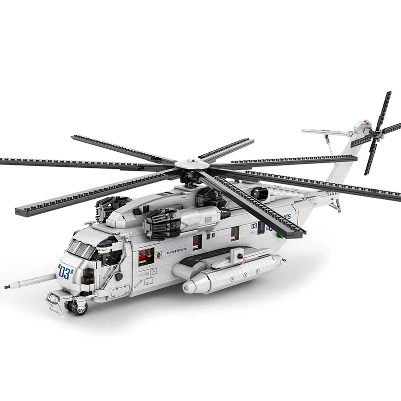 CH-53E Transport Military Helicopter Building Blocks Toy