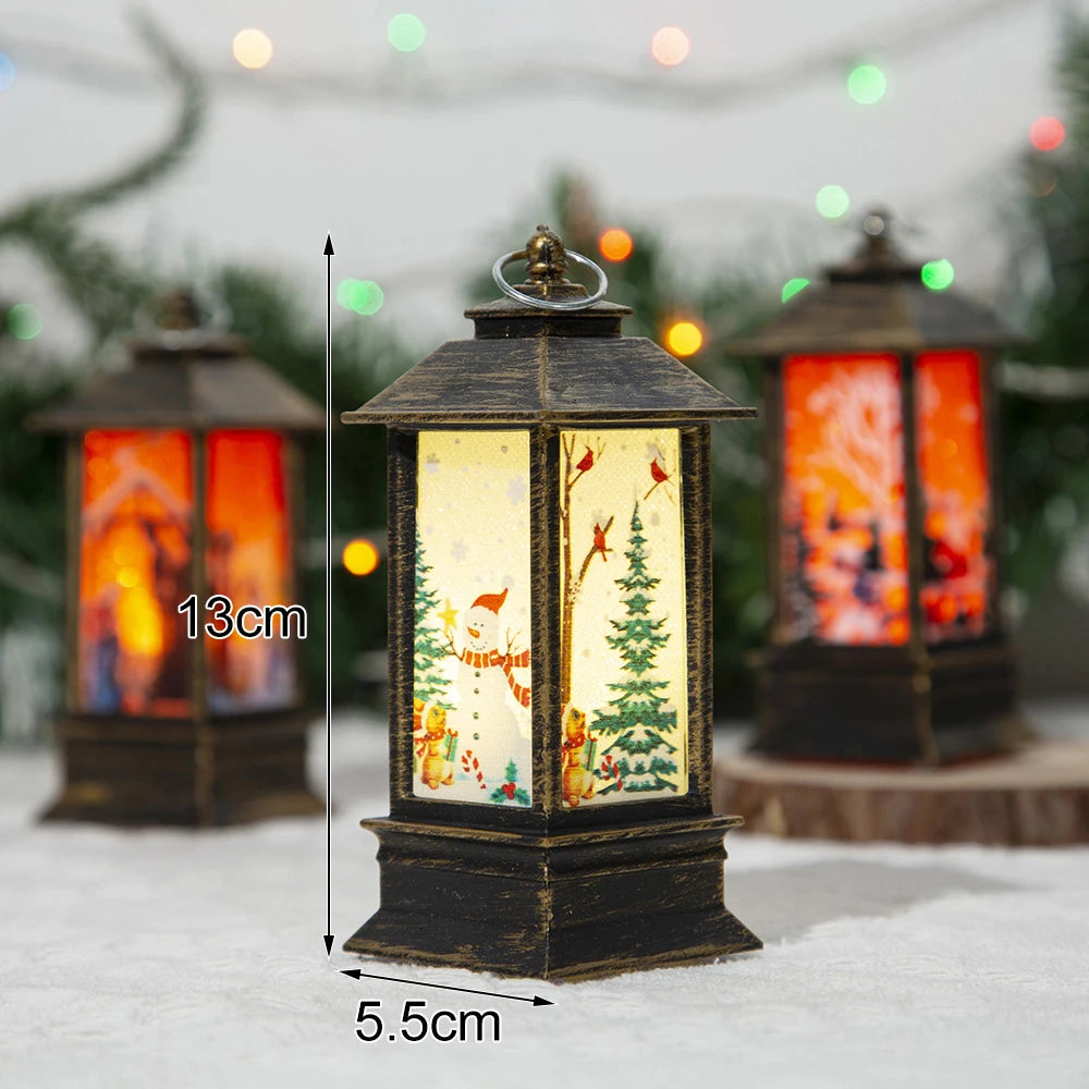 Jolly Santa LED Christmas Lantern