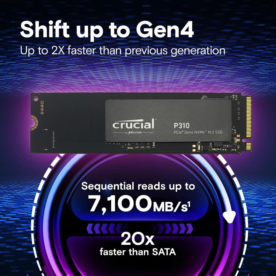 Crucial P3 plus Pcie Gen4 3D NAND Nvme M.2 2280 SSD, up to 5000Mb/S