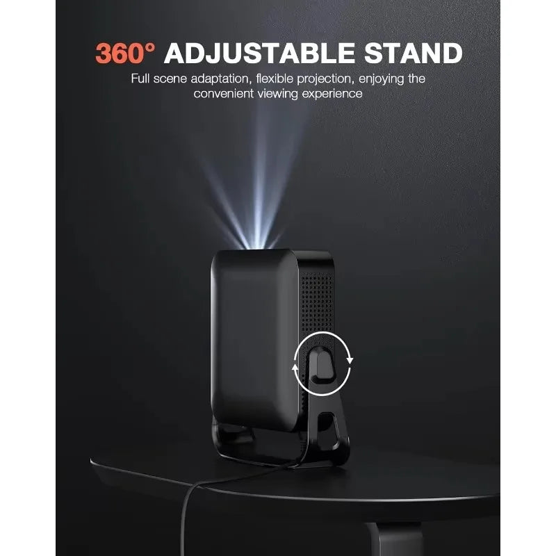 VOPLLS Mini Projector with WiFi & Bluetooth, 550ANSI Native 1080P