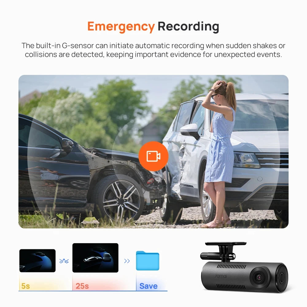 70Mai M310 Dash Cam with GPS & Parking Monitor