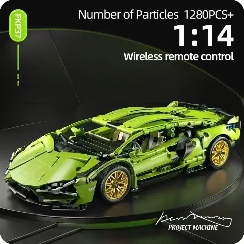 1280PCS Sports Car Building Blocks Toy
