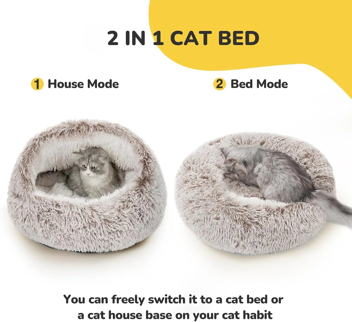 Cozy Winter Cat Cave Bed