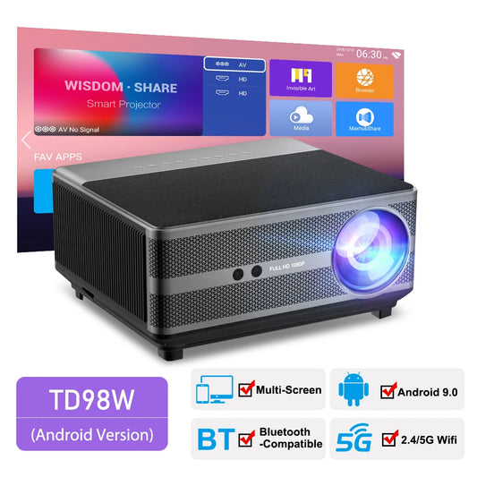 Thundeal Full HD Projector TD98W 1080P 2K 4K Video LED Projector