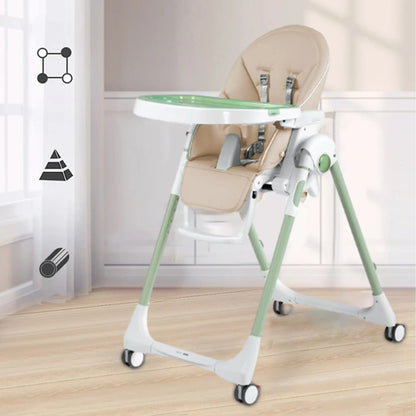 Portable Dining Chair Cover Baby PU Leather Dining Chair Pad Soft Multifunctional Seat Cover with Padding for Kids Children