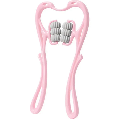Cervical Neck Massager, Manual Neck Clamp Multifunctional Kneading Roller 6-Ball Shoulder and Neck Relaxation Massager