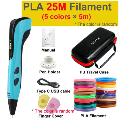 3D Pen for Children 1.75Mm PLA Filament DIY Drawing Birthday Christmas Gifts for Kids
