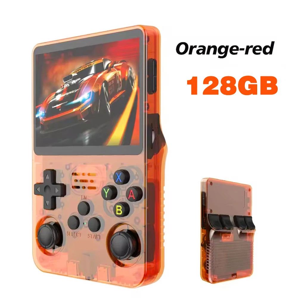 Retro R36S Handheld Video Game Console 3.5 Inch IPS Screen with 128GB Preloaded Games