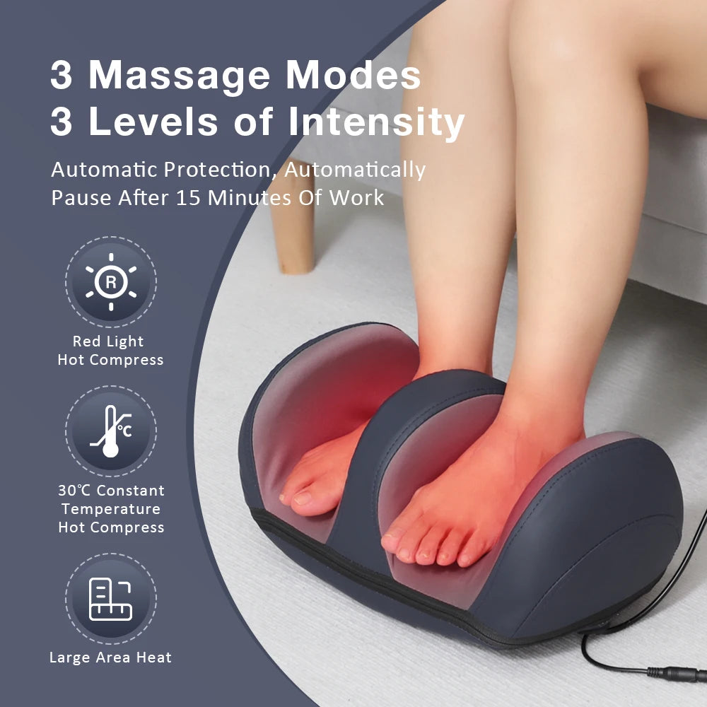 2 in 1 Shiatsu Foot Massager with Heat for Plantar Fasciitis Feet and Calf Massager Machine for Tired Muscles Relief