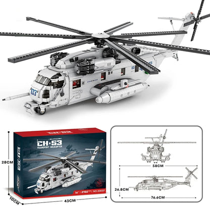 CH-53E Transport Military Helicopter Building Blocks Toy