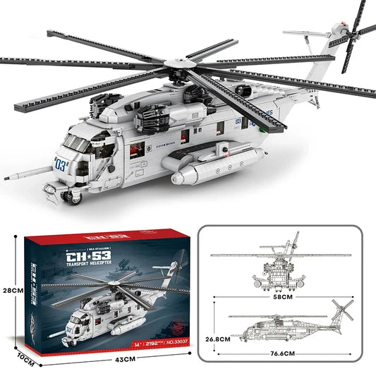 CH-53E Transport Military Helicopter Building Blocks Toy