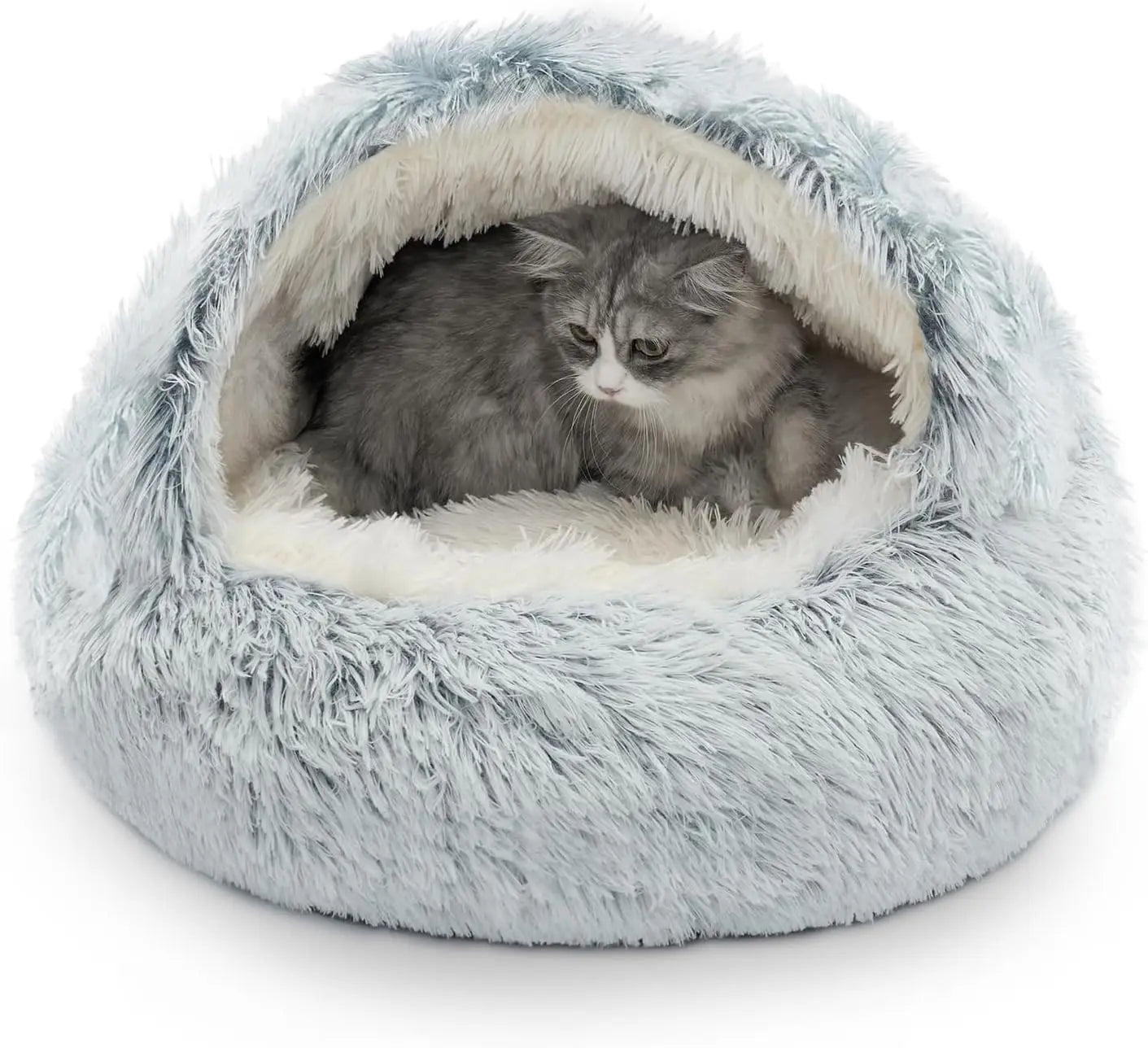 Cozy Winter Cat Cave Bed