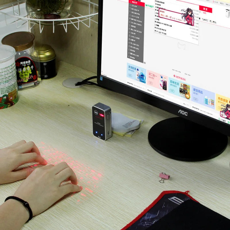KeyBeam Bluetooth Laser Keyboard