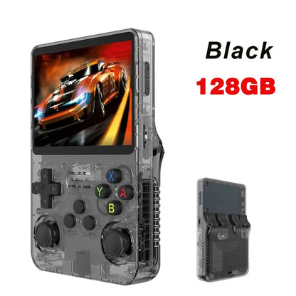 Retro R36S Handheld Video Game Console 3.5 Inch IPS Screen with 128GB Preloaded Games