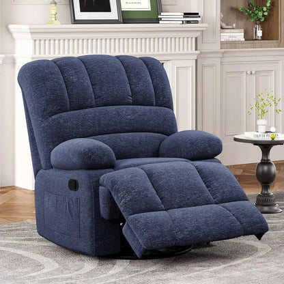 Everwood Oversized Swivel Rocker Recliner Chair 