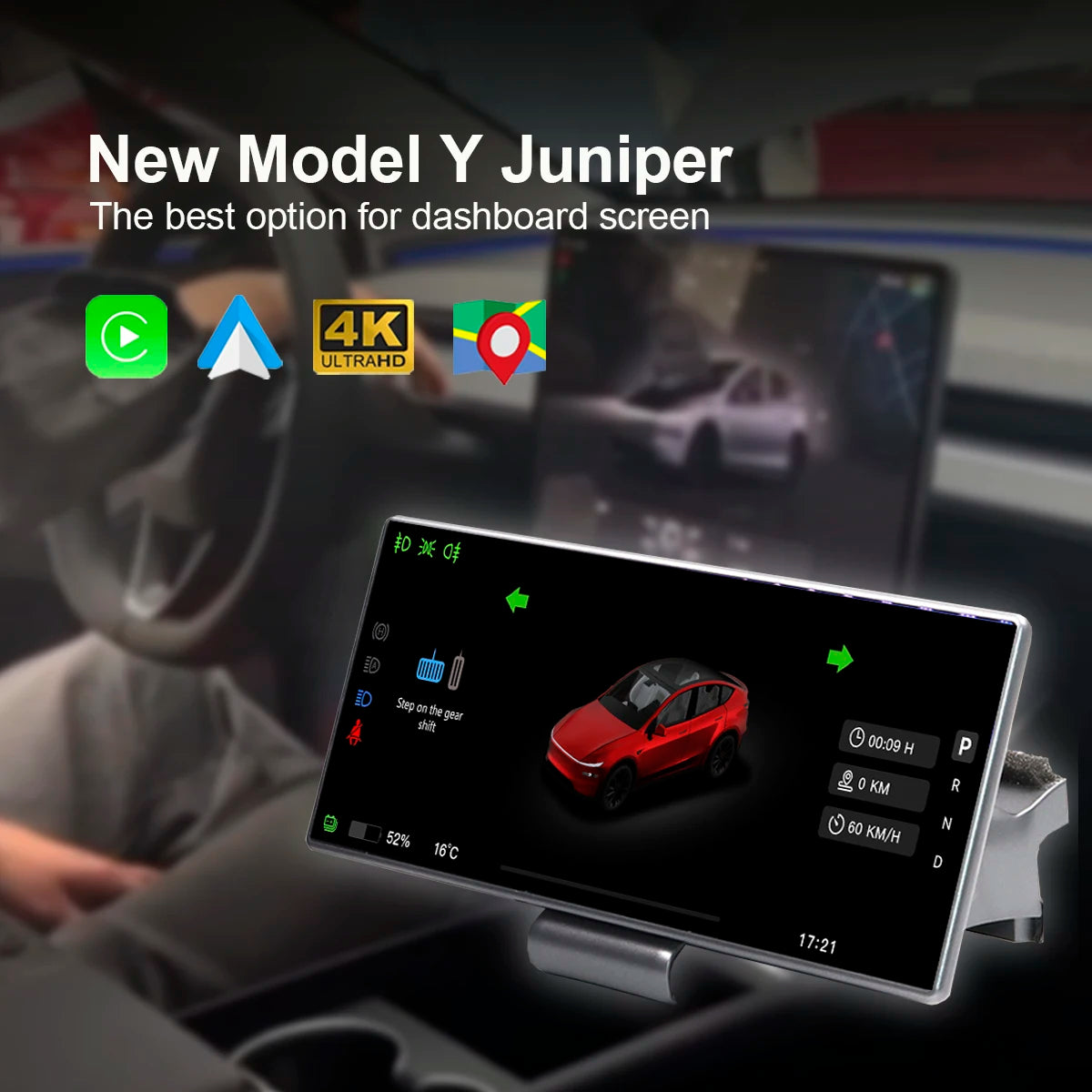 SATONIC 8.9" Smart Dashboard Screen for Tesla 2025 Model Y Juniper